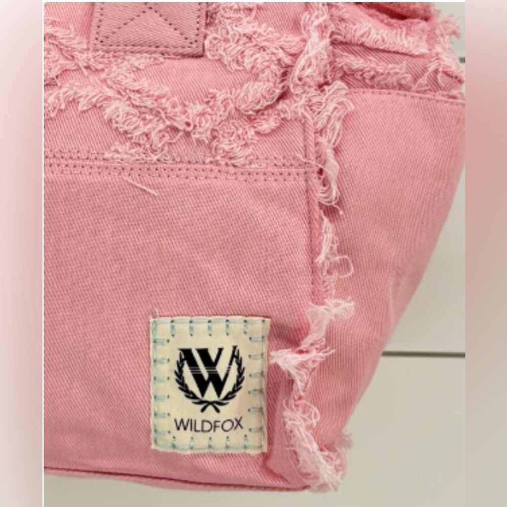 Wildfox Pink Distressed Patchwork Tote Bag- New with Tags. - Picture 2 of 7